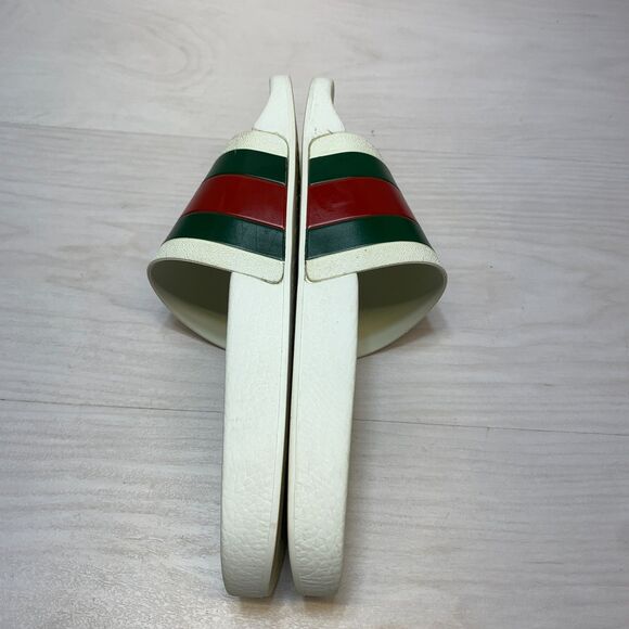 Gucci Pursuit \'72 Slide Sandals Men\'s 10 White Green Red Stripe Slip On Casual main image 4